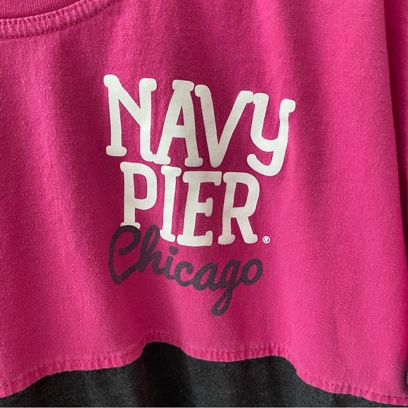 Boxercraft 'Navy Pier Chicago' Jersey Shirt Pink/Gray Sz Small - Picture 4 of 10